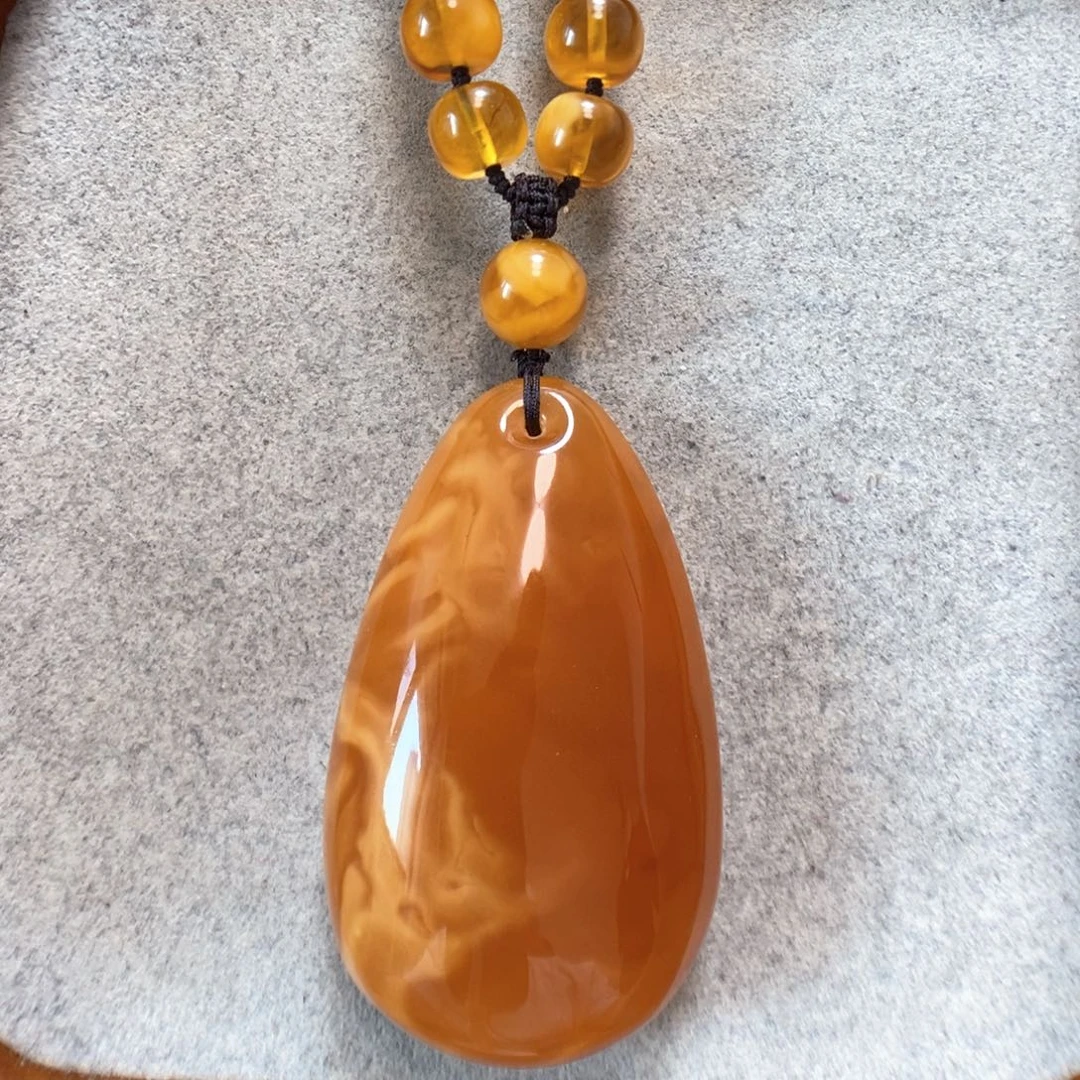 未镶嵌项链蜜蜡蜜蜡吊坠