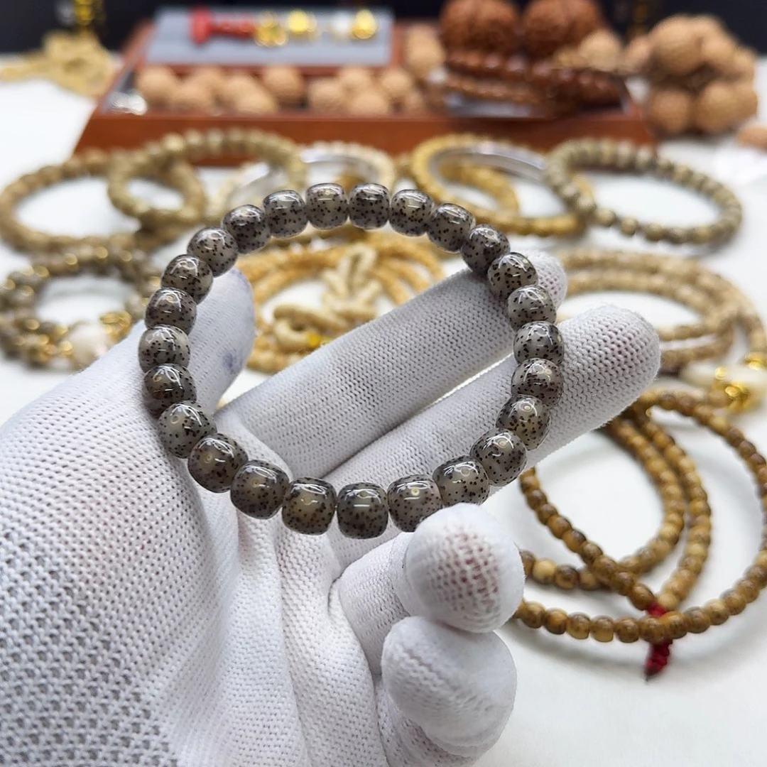 星月菩提吊坠23创世黑冰针尖星9左右桶单圈