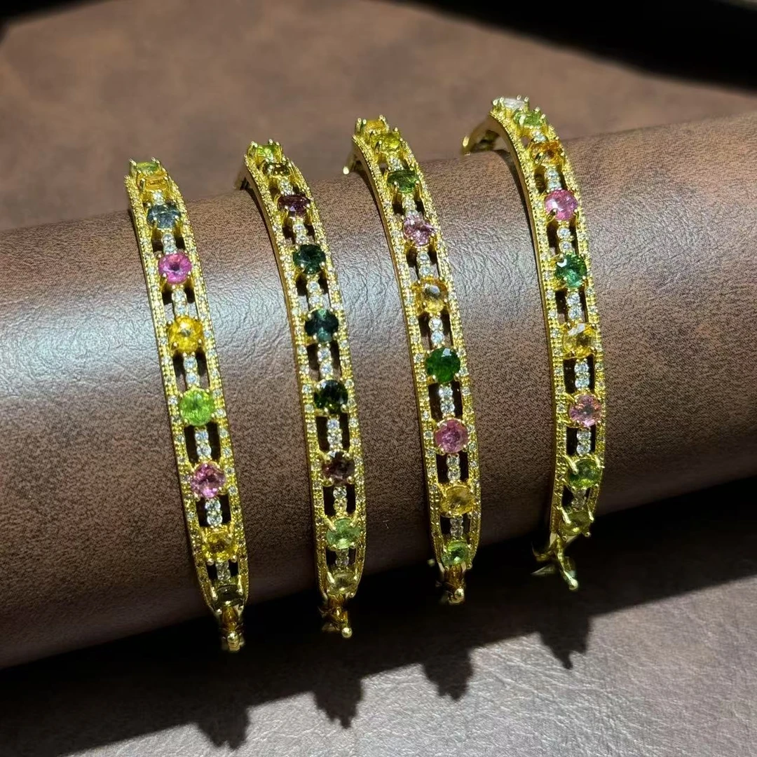 【与帅珠宝】碧玺开口镯D021605——多样性发其一