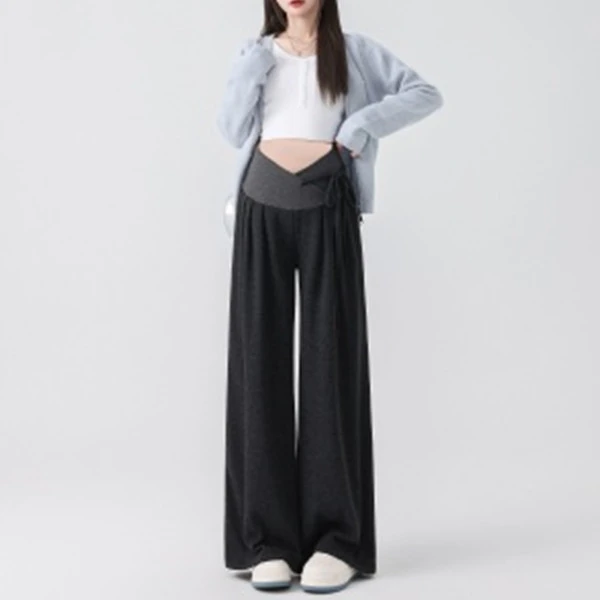 孕妇休闲低腰直筒裤阔腿裤 57408