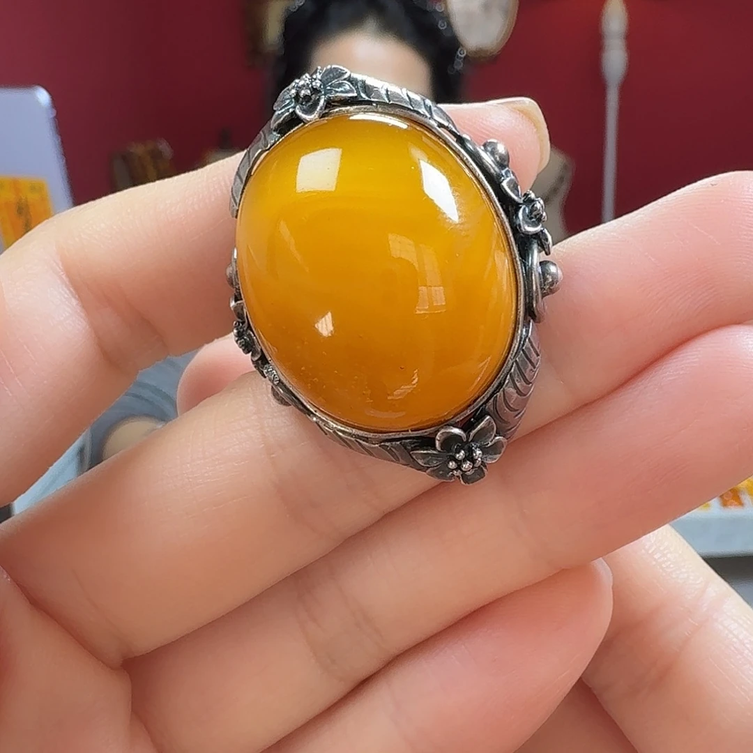 蜜蜡未镶嵌手链戒指