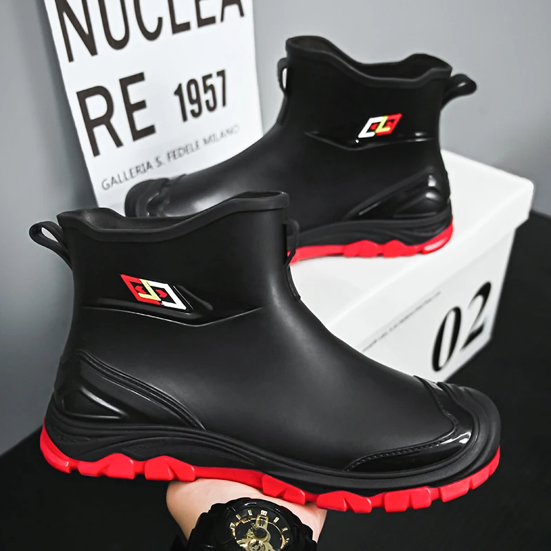 男士新款2025雨鞋防滑防水工作加绒可选耐磨软底钓鱼雨靴男款水鞋