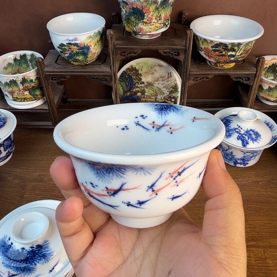 忠意堂釉下彩连年有余