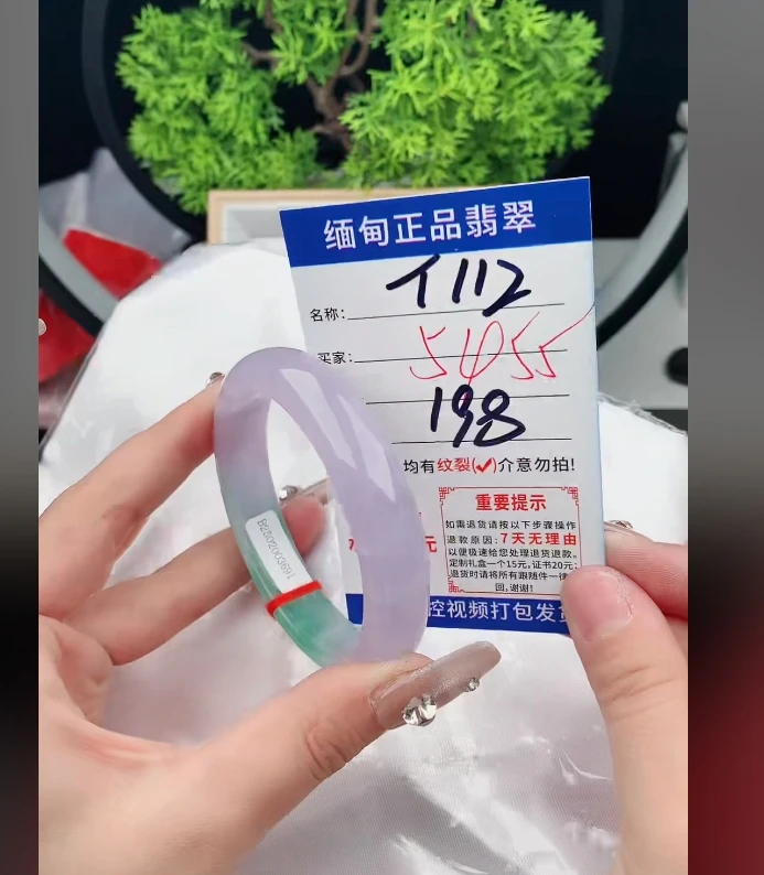 T112缅甸翡翠手镯处理198/条【一物一证】实物以直播间为准