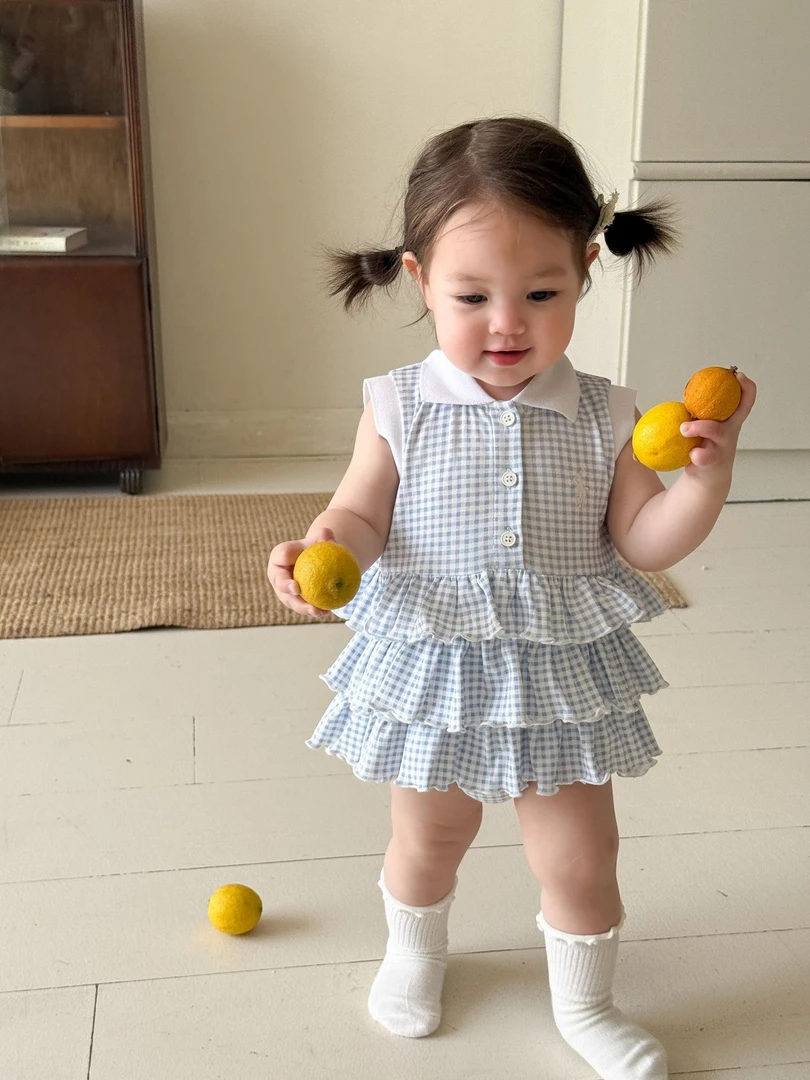 一岁女宝宝夏装无袖连体衣背心裙连衣裙超萌包屁衣婴儿小孩衣服