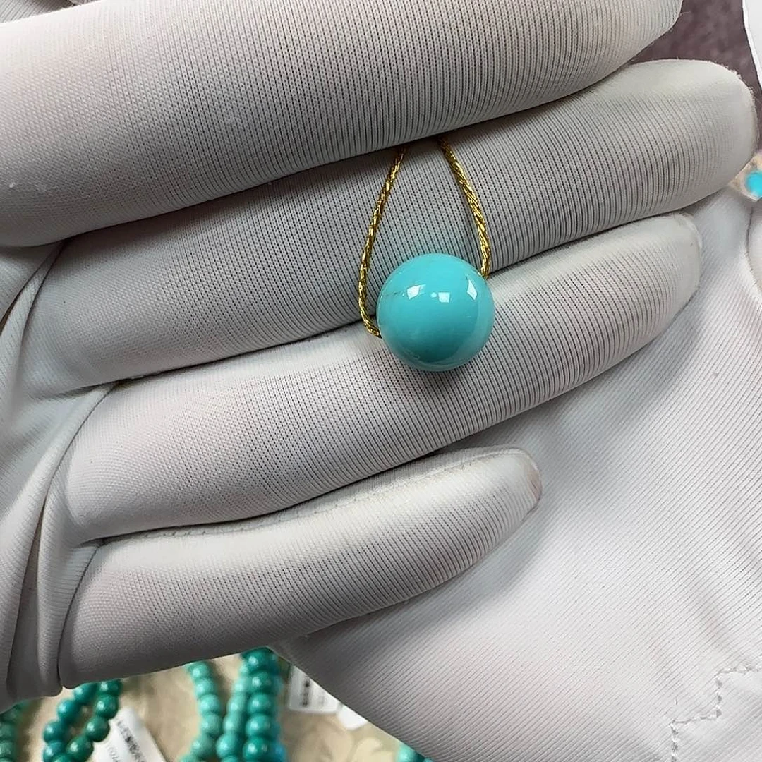 绿松石未镶嵌10mm➕单珠