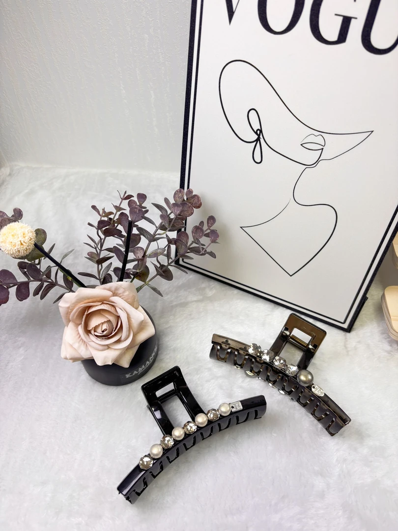 韩式重工高端气质百搭轻奢发饰发夹抓夹网红时尚头饰发卡复古简约