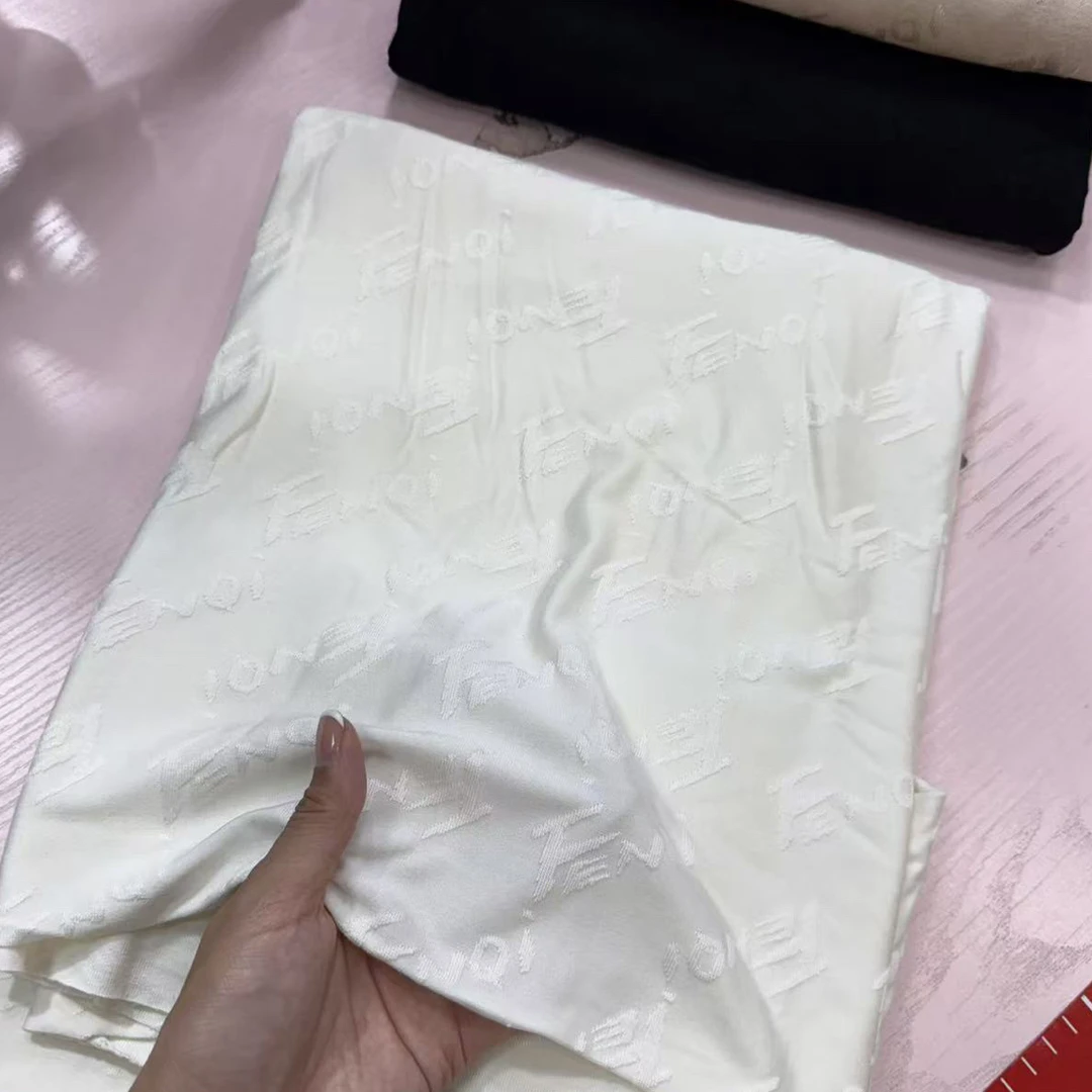 布料乳白提花蚕丝1-1.2-1.5米多拍了连裁