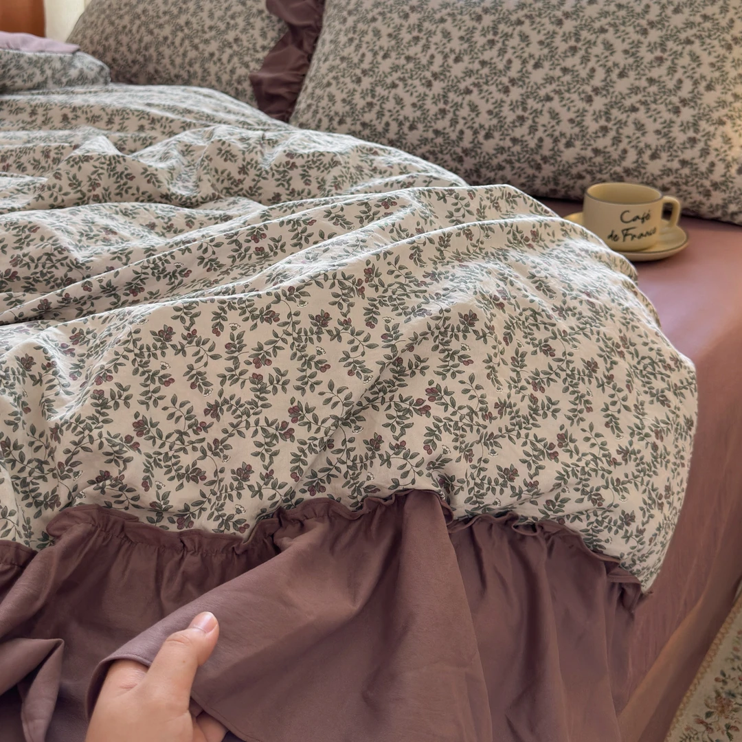 SEONRAN/森岚中古风法式云朵棉四件套韩版公主风简约高品质