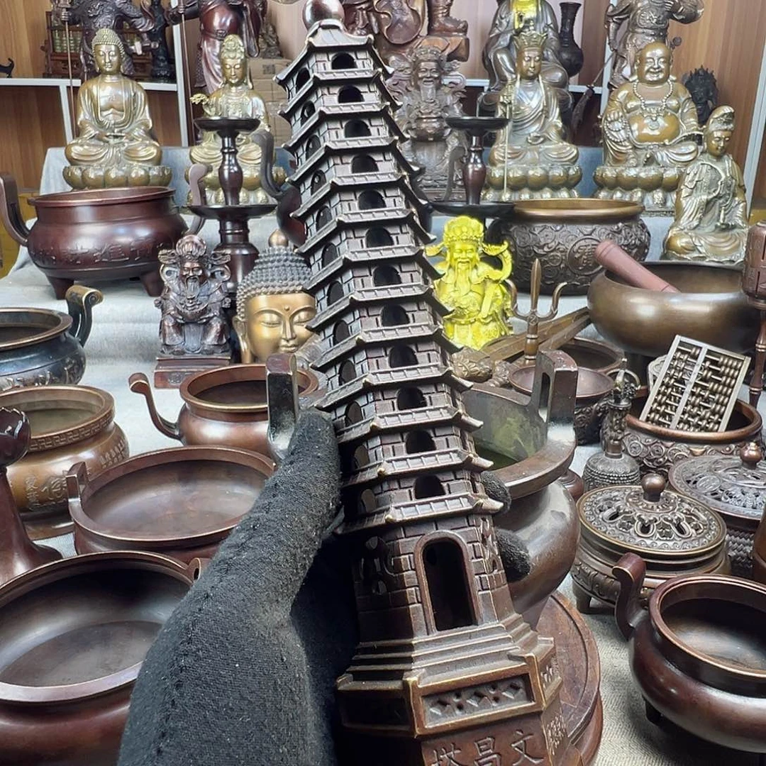 铜香炉铜摆件铜工艺品风水摆件