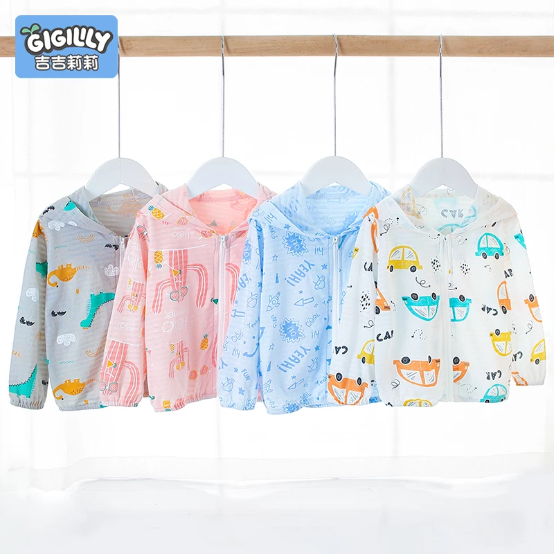 吉吉莉莉防晒衣纯棉夏季薄款宝宝婴儿轻薄透气外套女童童装皮肤衣