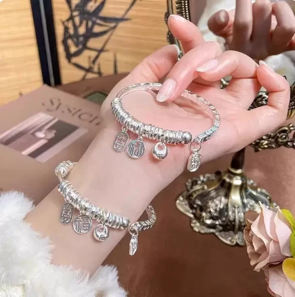 足银银制品 【下单链接】足银手镯 足银手镯手链手串孤品清货