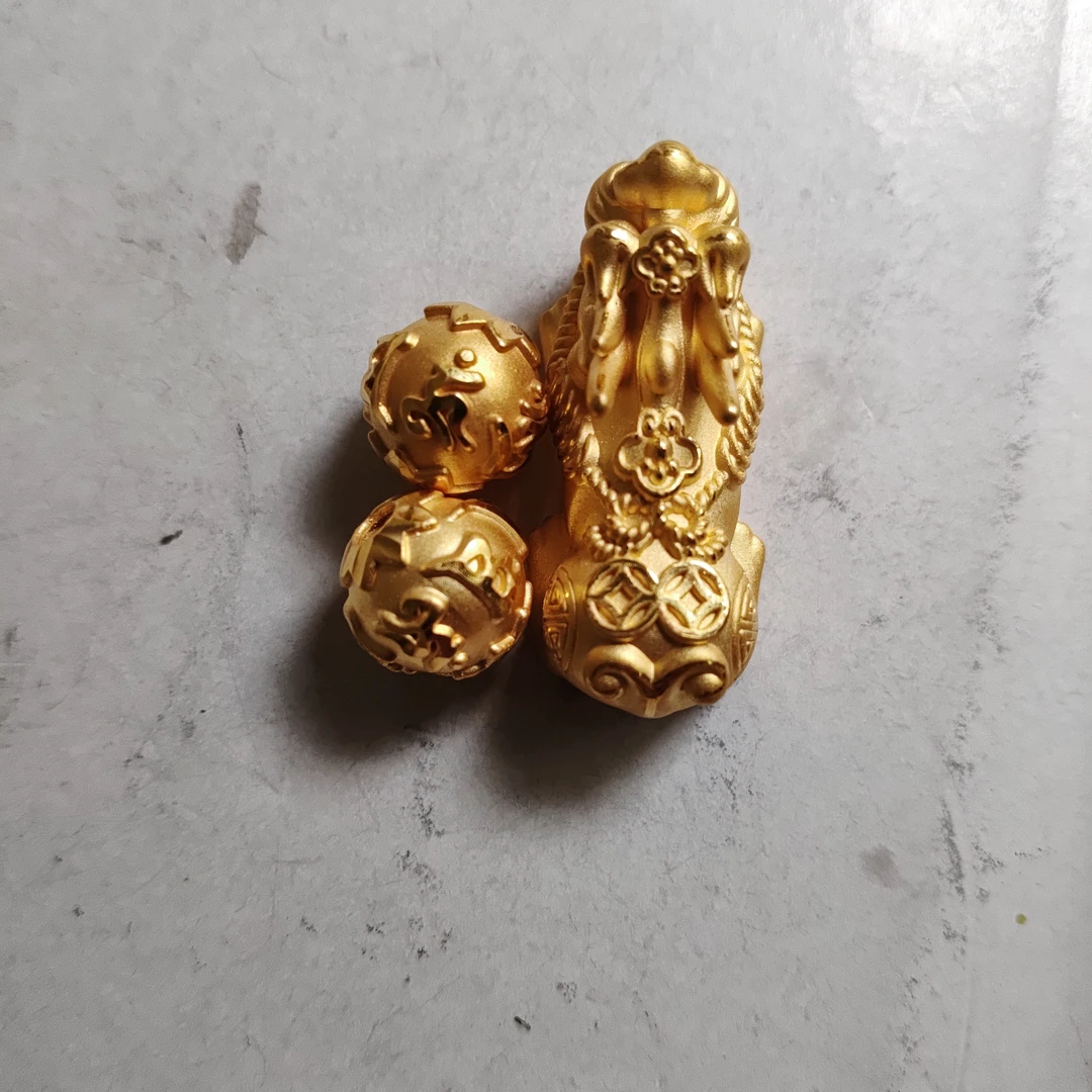 金元宝足金999貔貅珠子首饰