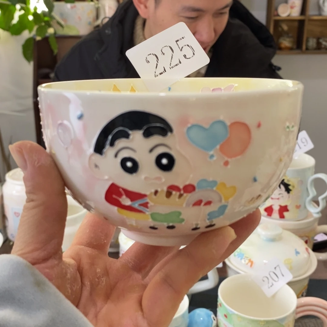 瓷片景德镇釉下彩手绘