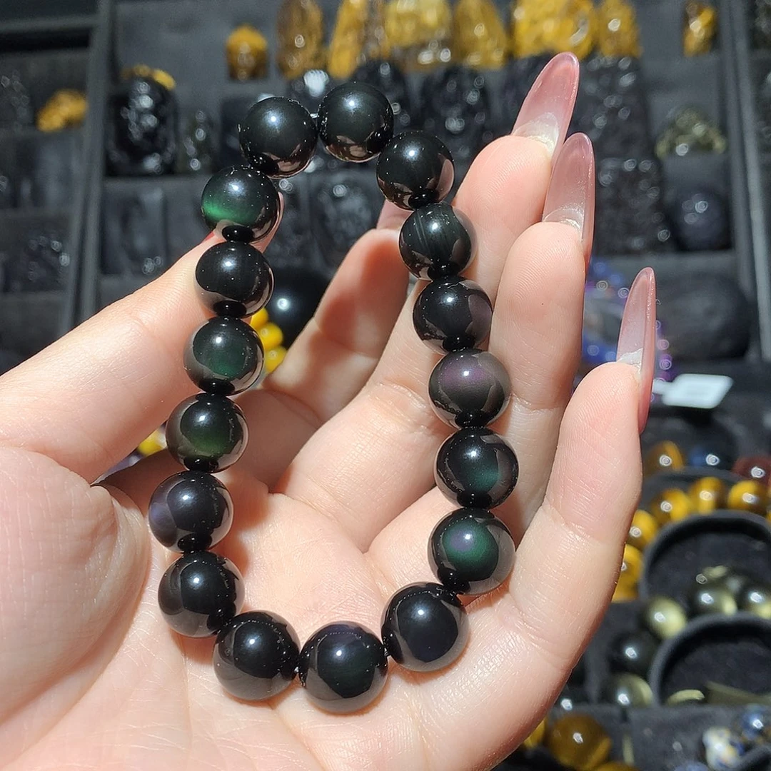 黑曜岩手链未镶嵌心*?