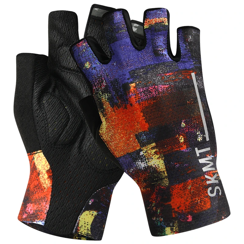 Monton脉腾男女骑行半指手套虎眼