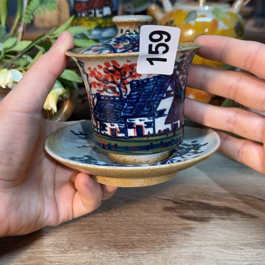 杯素浅陶瓷手工手绘