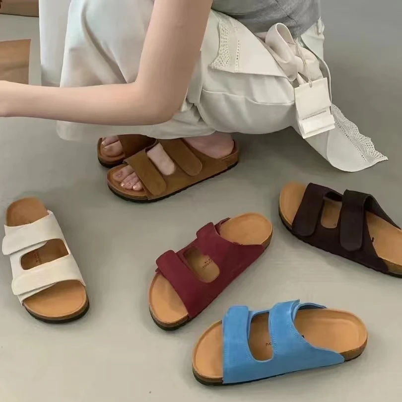 软底勃肯鞋厚底防滑拖鞋女夏外穿2025新款平底孕妇鞋博肯沙滩拖鞋