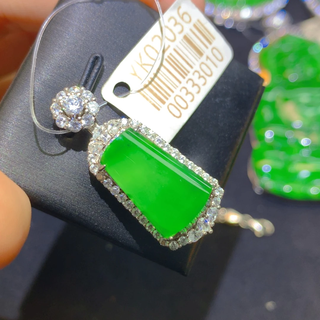 翡翠银S925镶嵌颈饰