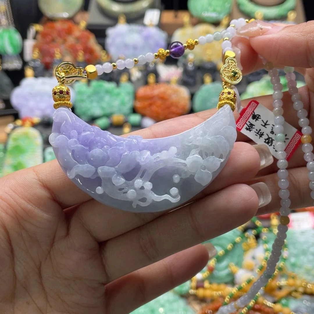 翡翠未镶嵌颈饰老****3代编织