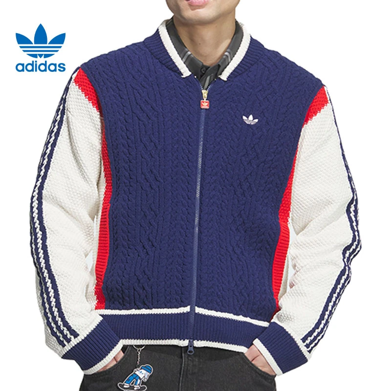 环adidas阿迪达斯三叶草男女运动休闲夹克外套JN0717