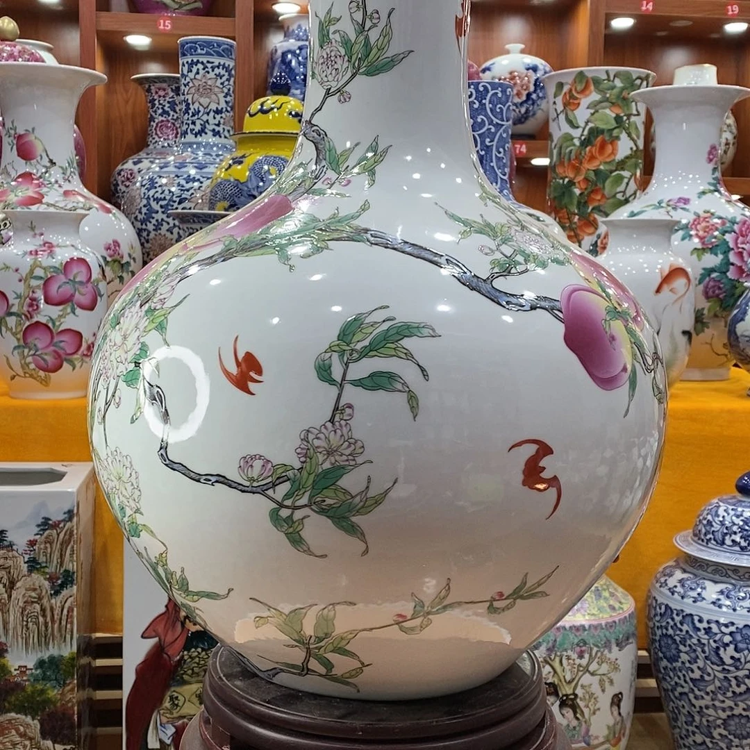 摆件诚***下景德镇陶瓷天球