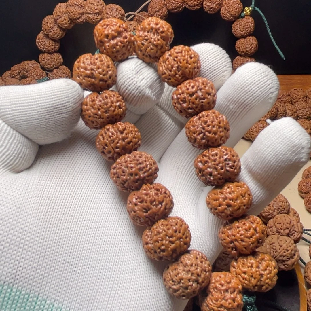 欧***君手串金刚菩提古龙五星梅花双龙头货18+