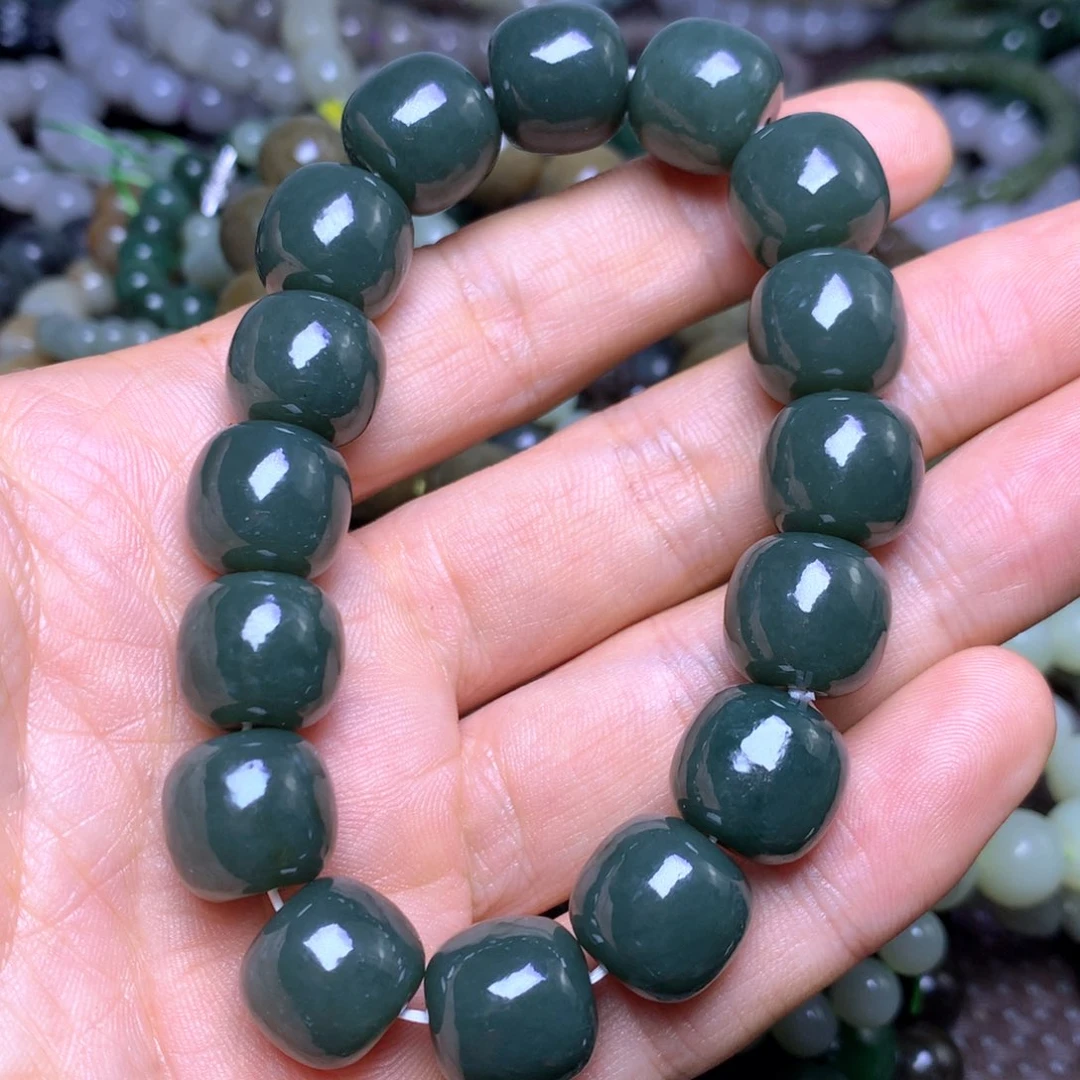 和田玉未镶嵌手串14