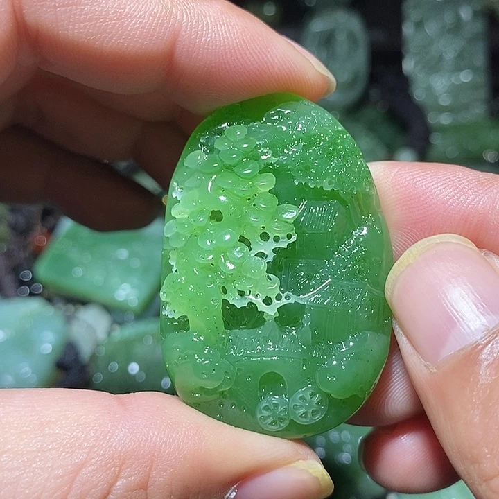 和田玉未镶嵌吊坠(不含链)