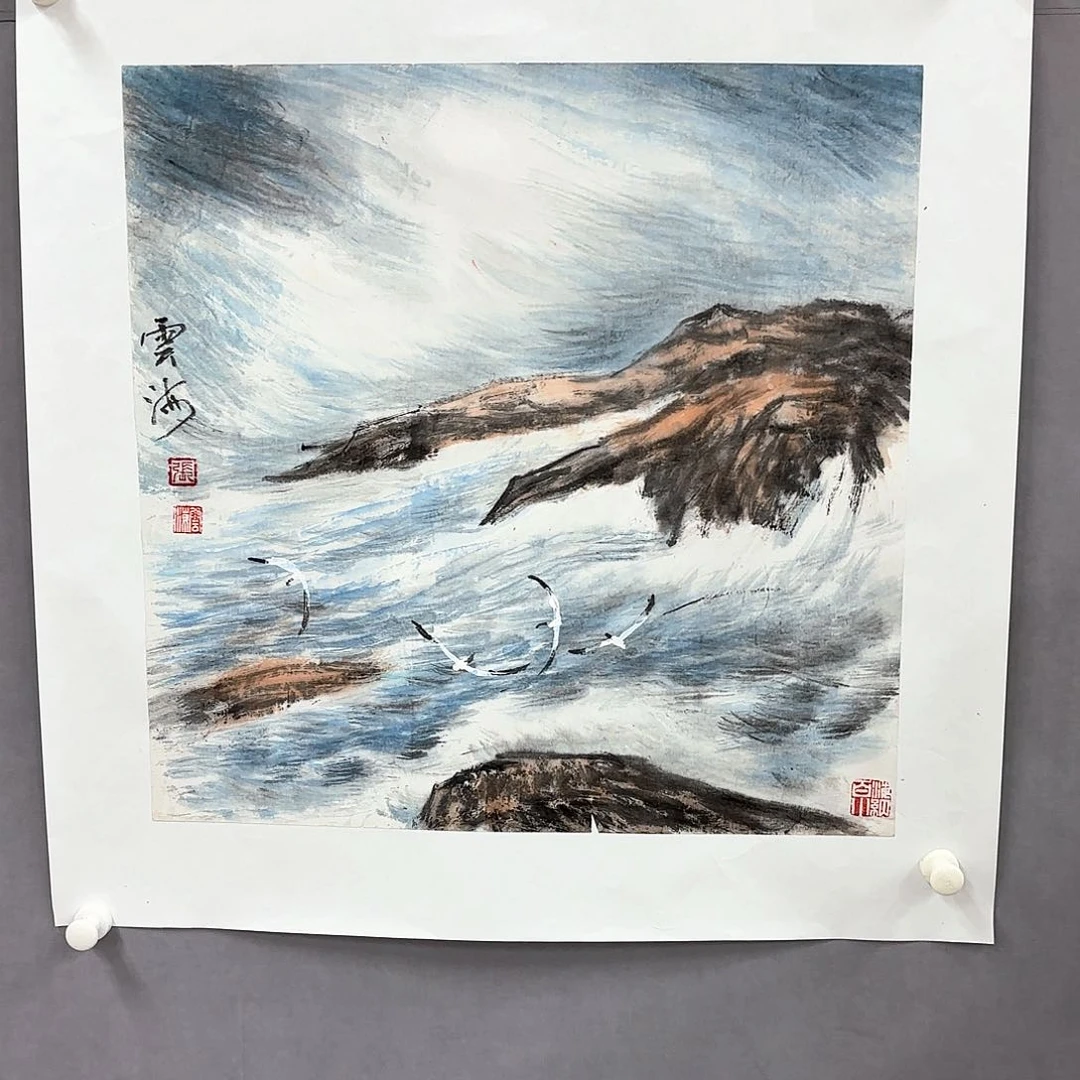 国画艺术家真人手绘