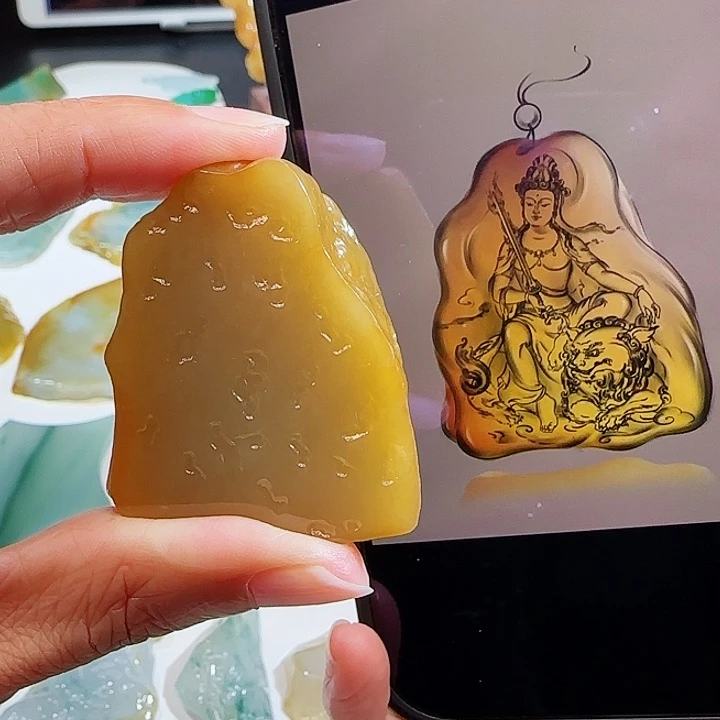 定制翡翠未镶嵌翡翠挂件