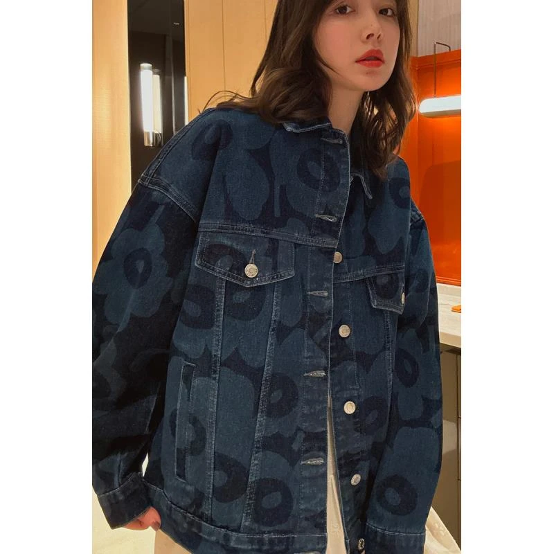 BETTERJOELAY-【杏雨梨花】时尚百搭牛仔外套休闲简约通勤JG9366