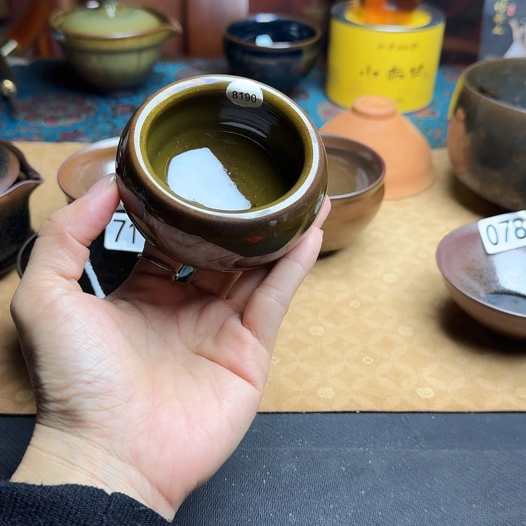 茶盏8190 建窑建盏·原矿·手工·铁胎主人杯