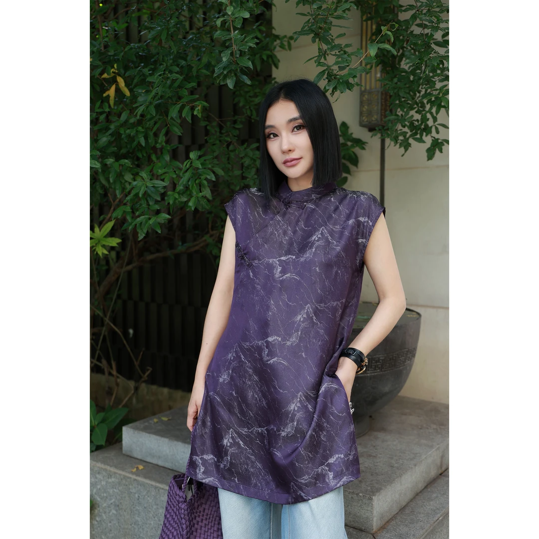 【妙妙精选】HUANGNAJI青山行-中式时尚气质设计感上衣5197