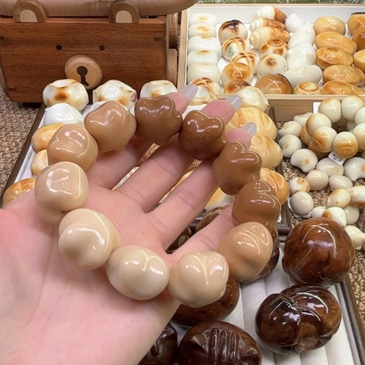 菩提根/象牙果手串10.31.27象牙果渐变星星瑕