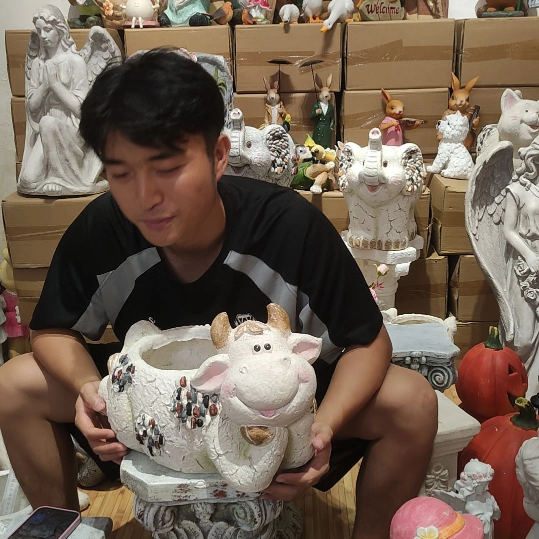 合成树脂牛牛花盆