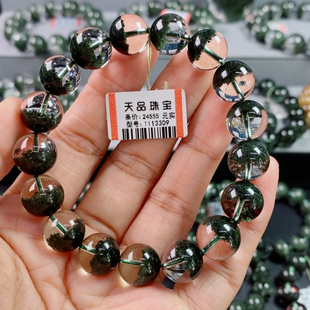 水晶手链未镶嵌刚*好绿幽灵手链1113309