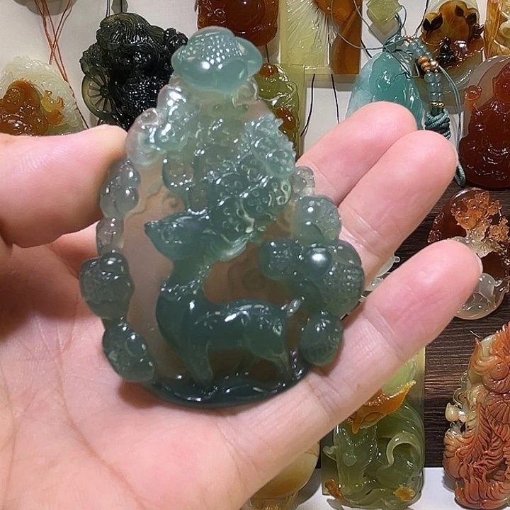 蛇纹石玉未镶嵌吊坠(不含链)