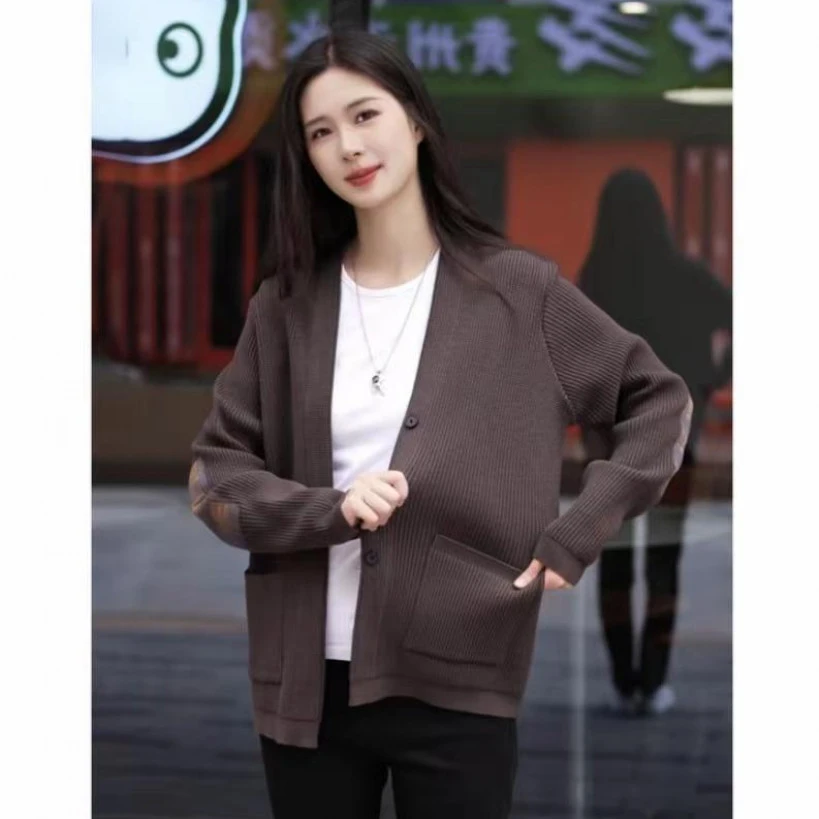 春秋季抗起球简约开衫时尚百搭外穿毛衣男士休闲针织衫外套24810