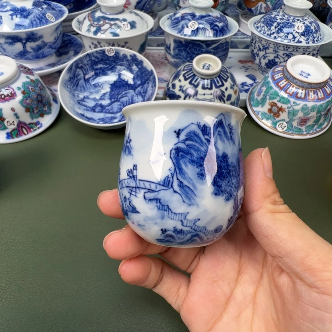 陶瓷景德镇纯手工纯手绘茶具木木74