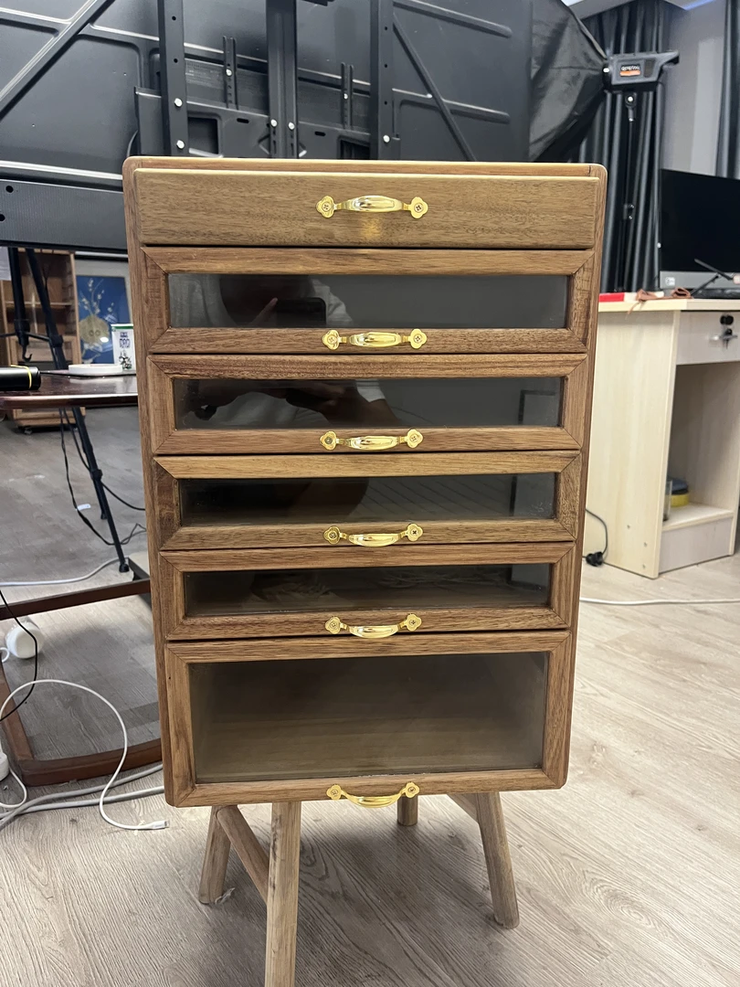 北美黑胡桃抽屉牙科柜桌面g牌茶具文玩手串储物首饰收纳柜大容量