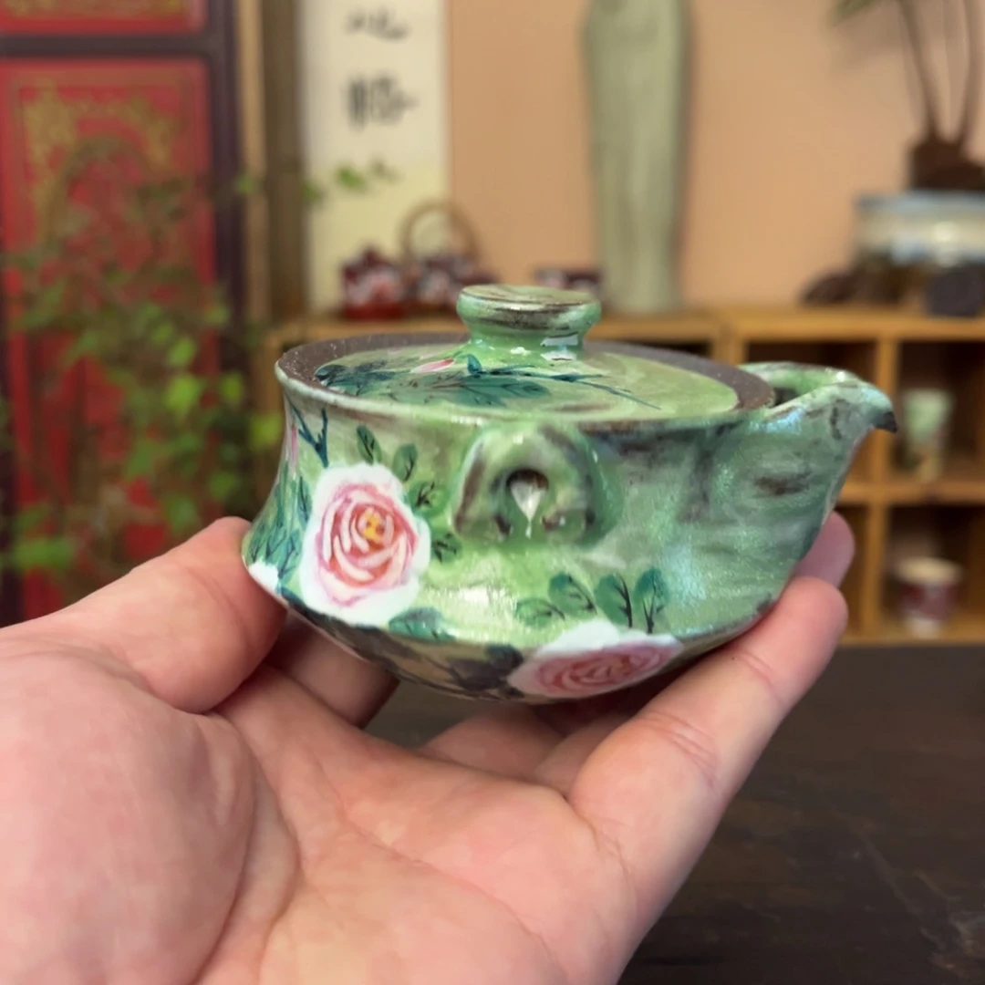 杯柴烧纯手工手绘陶瓷