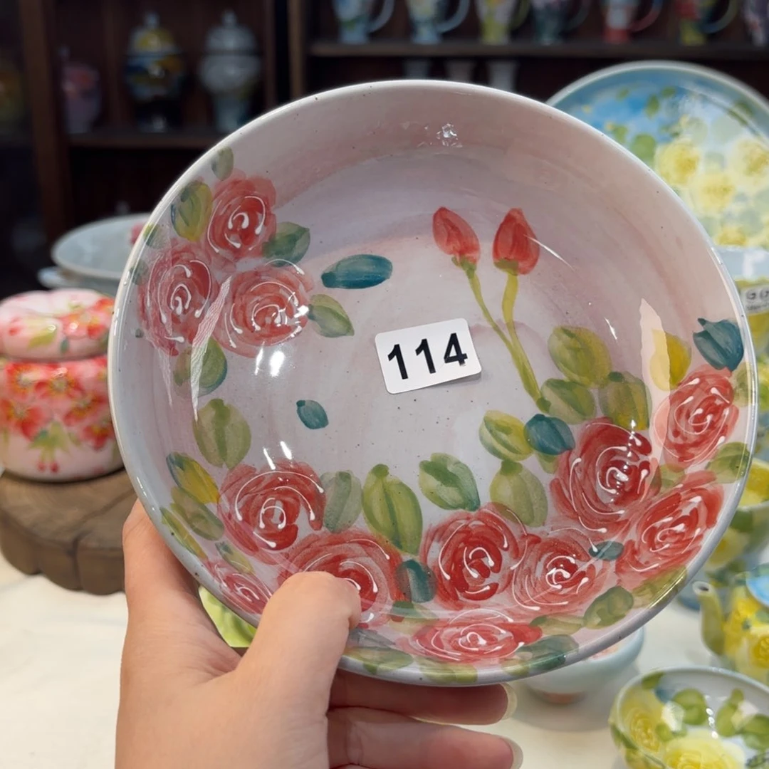 瓷片景德镇手绘高温釉下彩陶瓷茶具