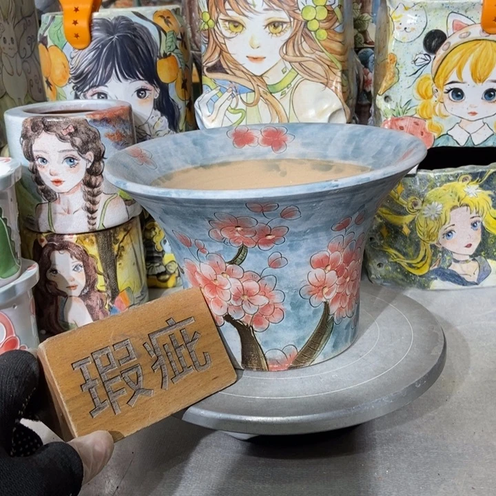 红陶景德镇艺术手绘作品