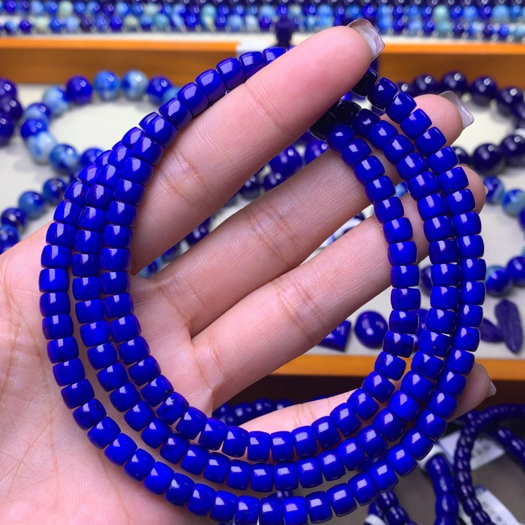 青金石未镶嵌手串6mm