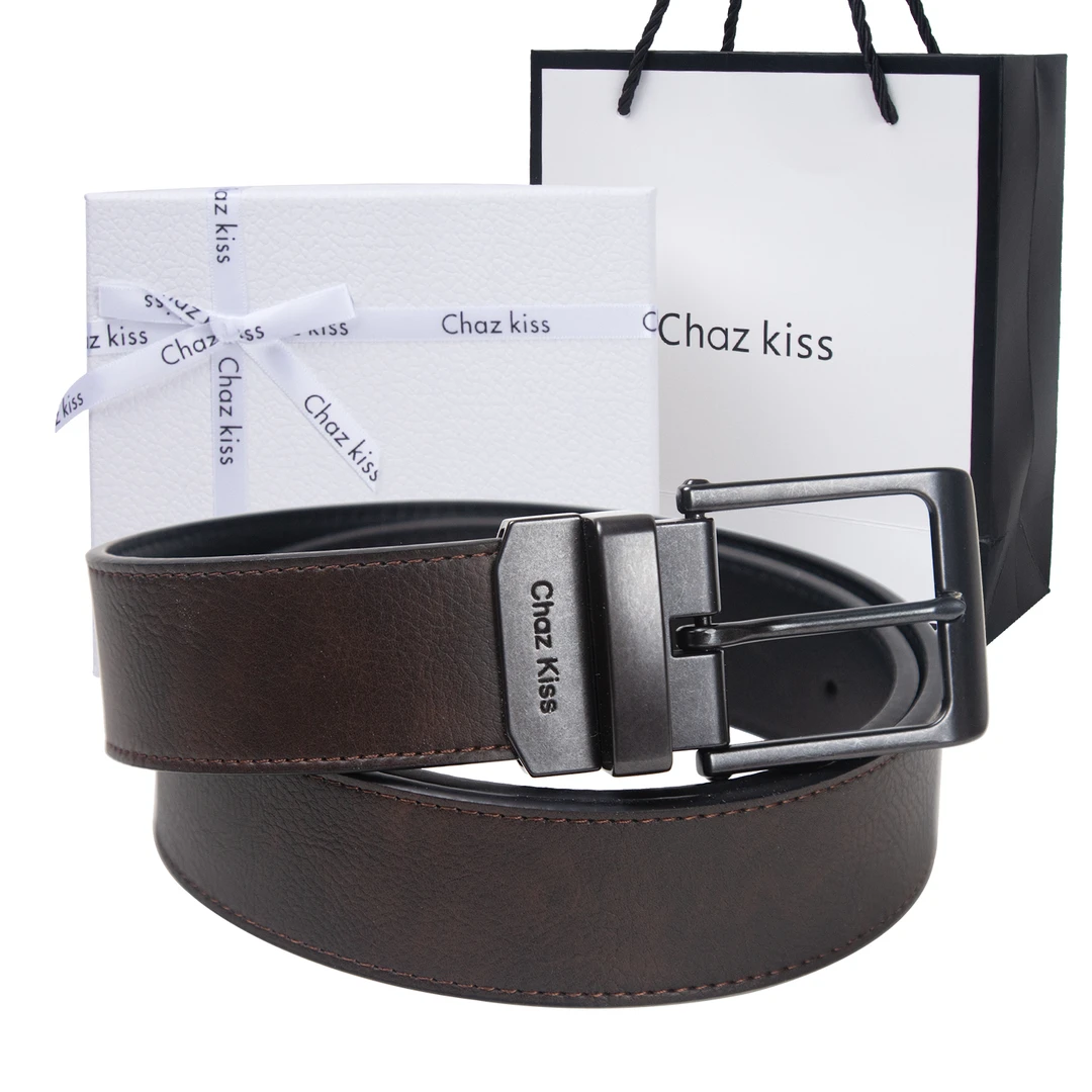 Chaz kiss皮带男真皮牛仔腰带年轻人时尚潮流简约商务轻奢裤带ins