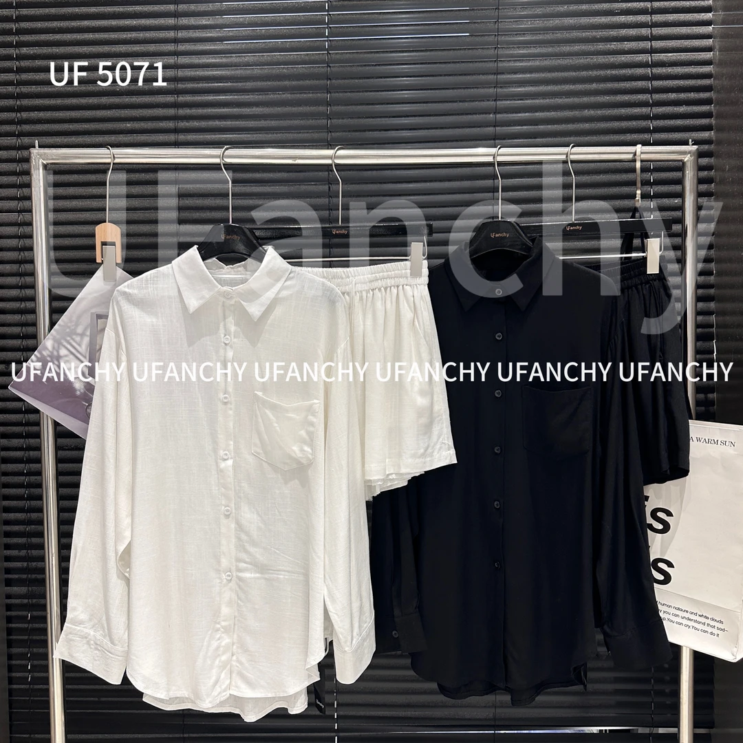 UF单排多扣衬衫+短裤套装裤 5071
