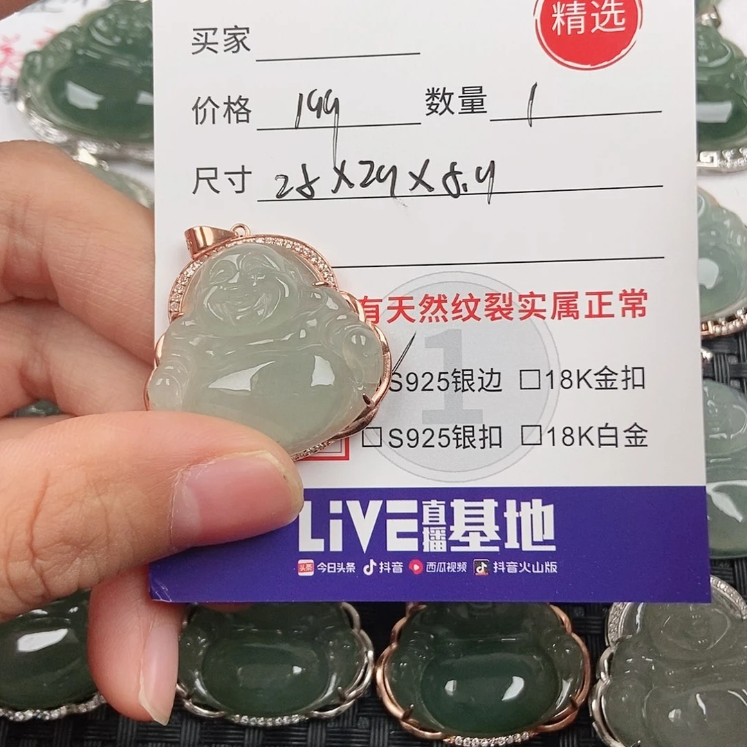 翡翠银S925镶嵌颈饰