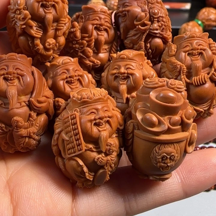 手串/手链橄榄核骑兽双子财神22大核红水晶核