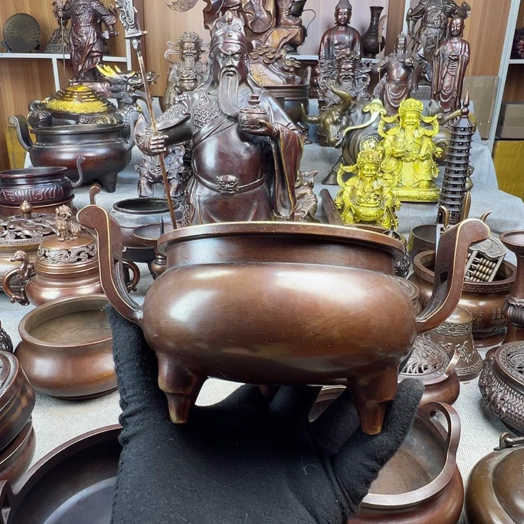 铜香炉铜摆件铜工艺品风水摆件